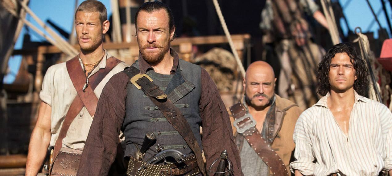 Captain Flint auf seinem Schiff.