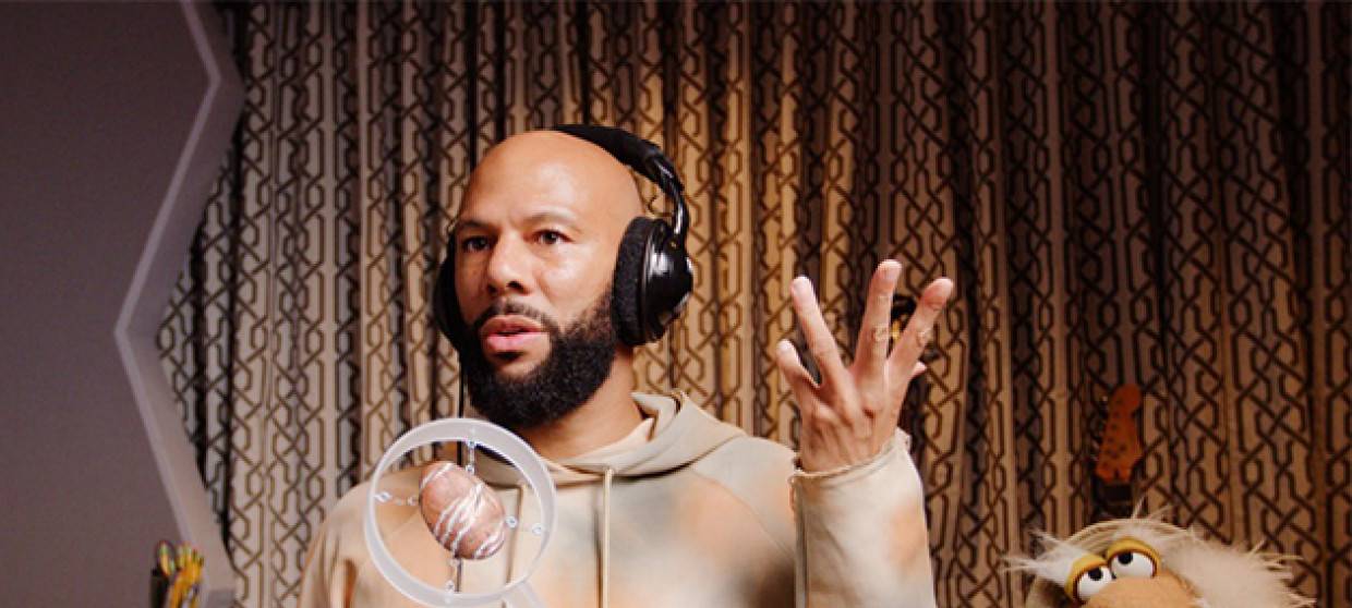 Im Studio mit Musiker und Schauspieler Common.