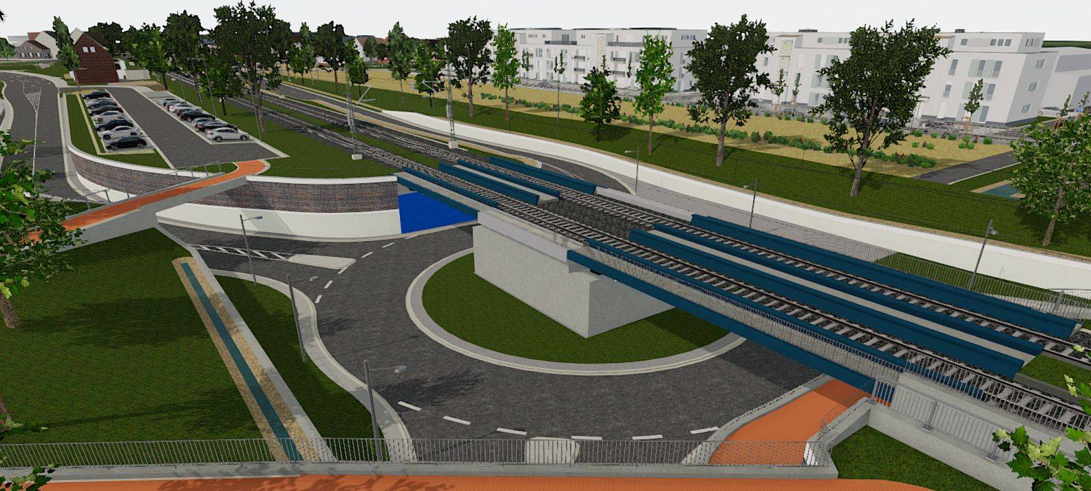 Plan der Bahn für die neue Unterführung in Osterath