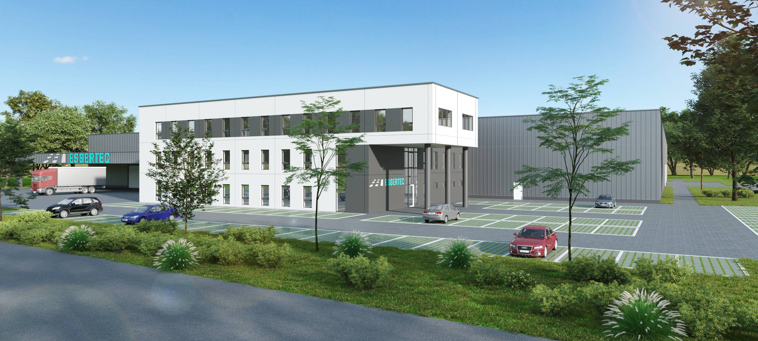 Essertec Animation Grafik neue Firmenzentrale in Grevenbroich