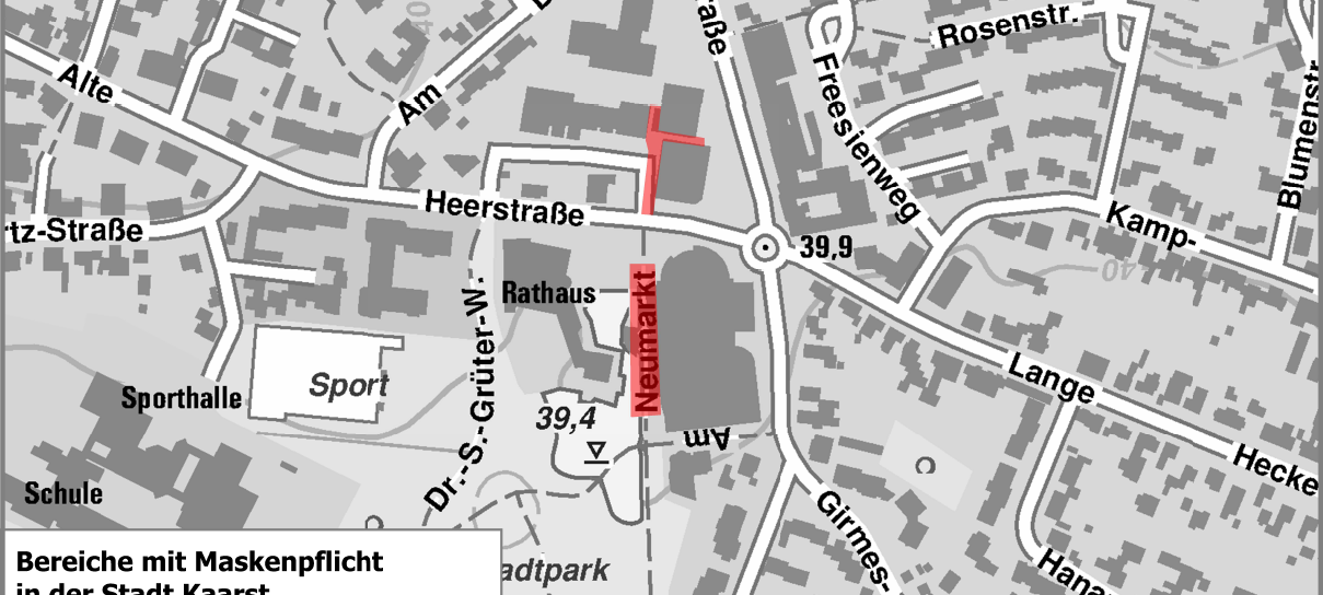 Maskenpflicht in Außenbereichen im Rhein-Kreis Neuss