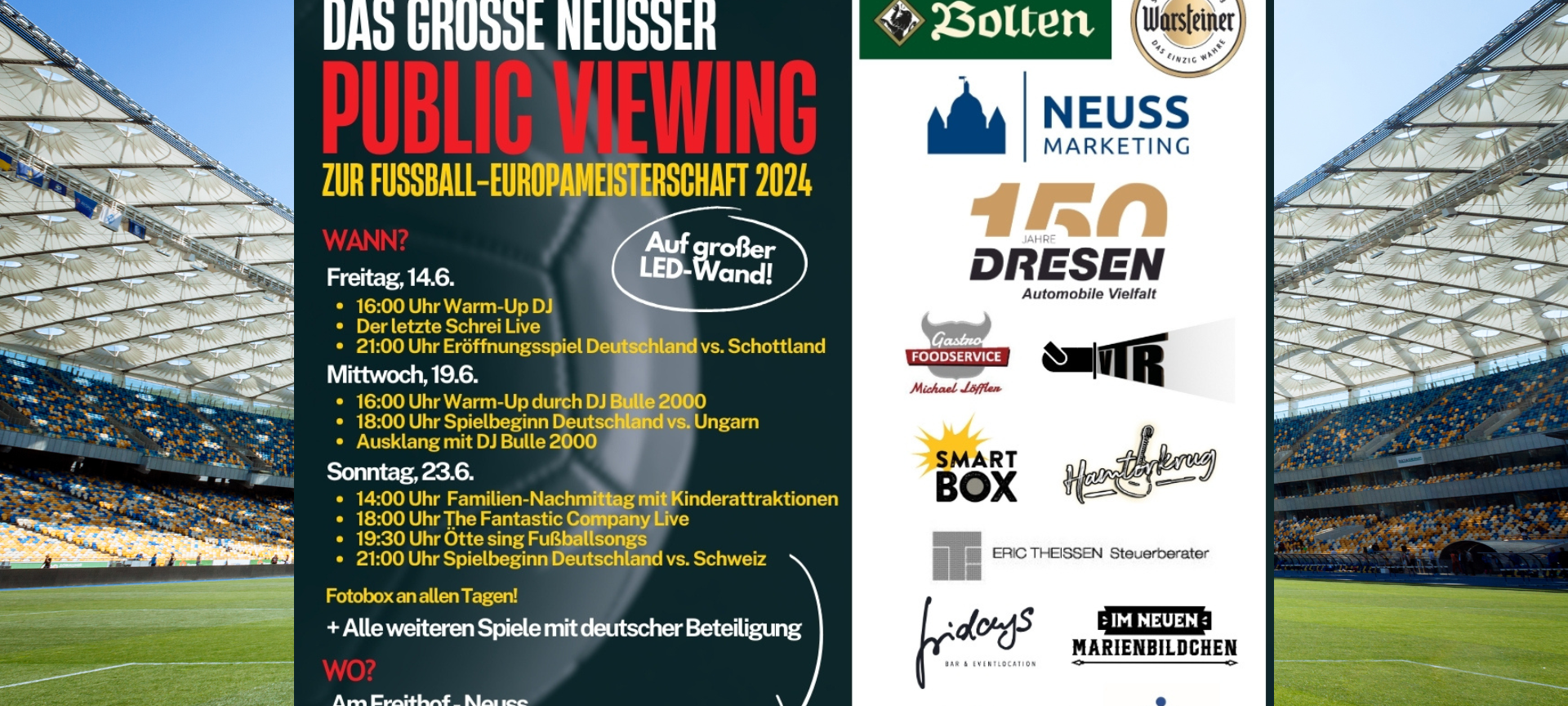 EM-Public Viewings im Rhein-Kreis Neuss und der Region