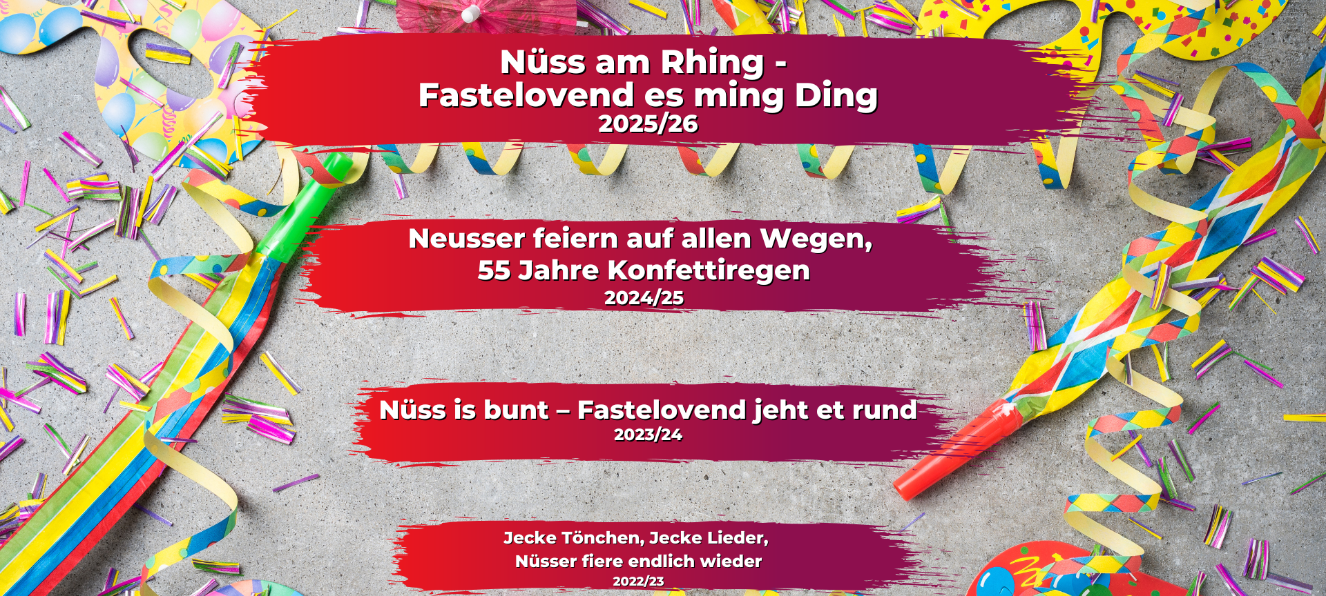 Übersicht der vergangenen Karnevalsmottos